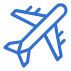 Airplane icon representing flight booking
